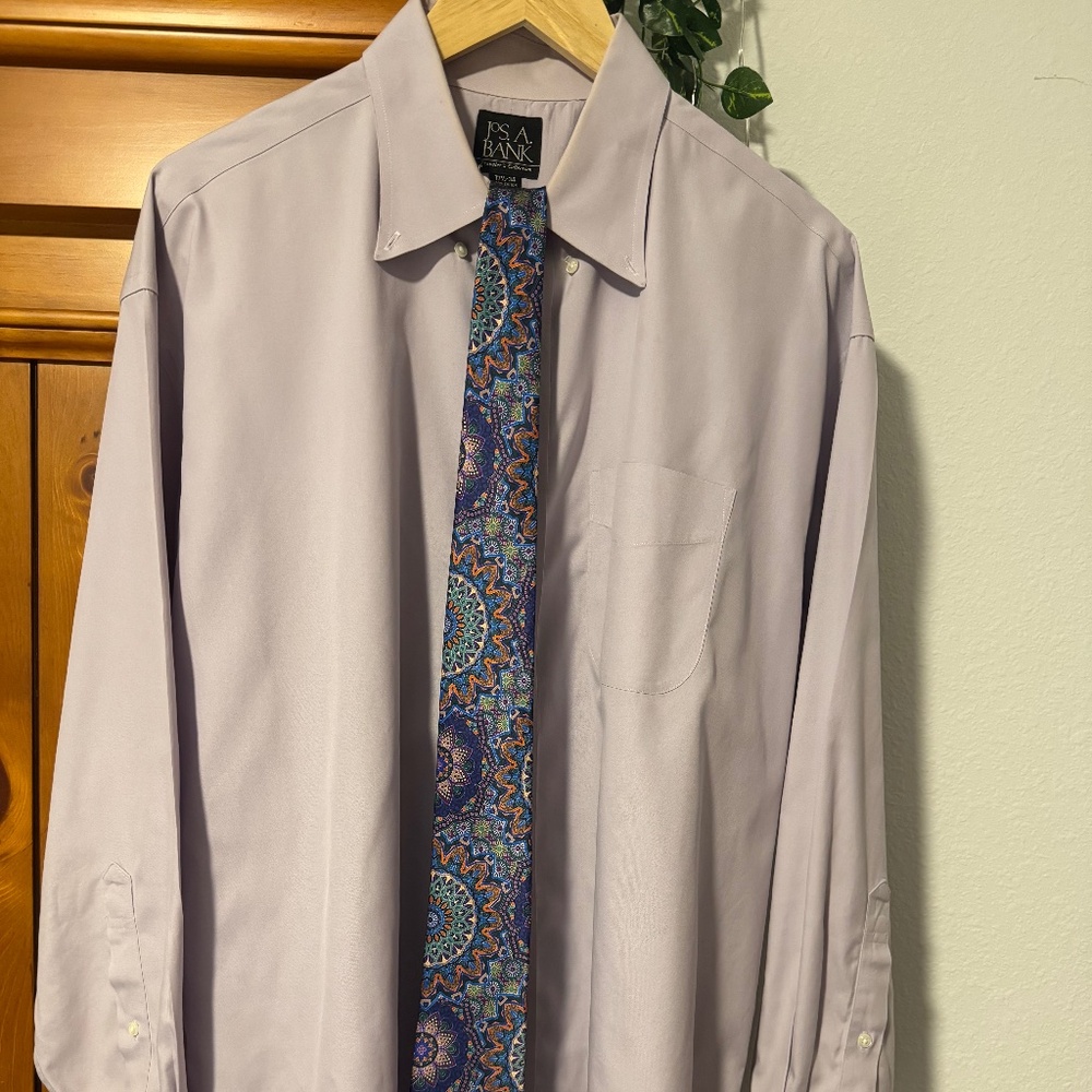 Jos A Bank 17.5-34 shirt w/ Reserve Tie